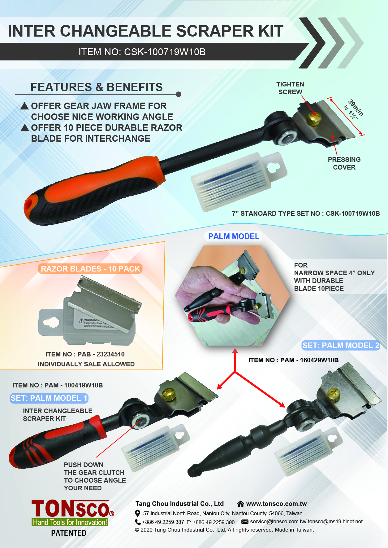 Scraper Handle Kit INTER CHANGEABLE SCRAPER KIT